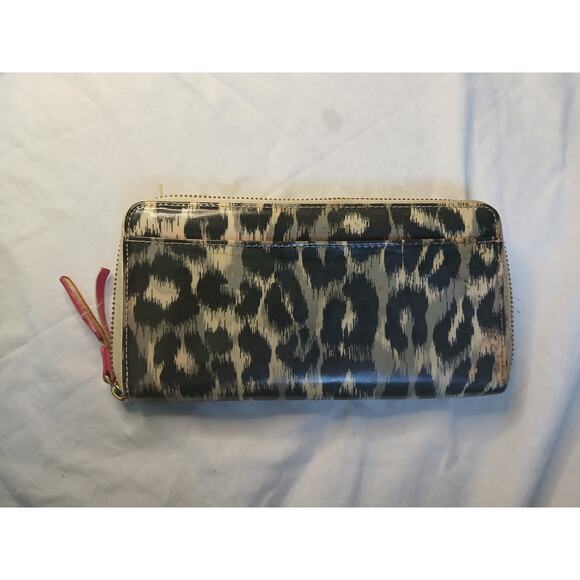 Leopard Print Kate Spade Zip Around Wallet - Picture 2 of 5